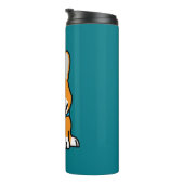 コーギーのコーギーは子犬の小犬の幸せなペンブロークウェールズの後をつけます タンブラー (回転右)