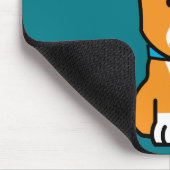 コーギーのコーギーは子犬の小犬の幸せなペンブロークウェールズの後をつけます マウスパッド (コーナー)