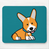 コーギーのコーギーは子犬の小犬の幸せなペンブロークウェールズの後をつけます マウスパッド (正面)