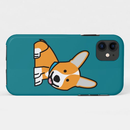 コーギーのコーギーは子犬の小犬の幸せなペンブロークウェールズの後をつけます Case-Mate iPhoneケース (裏面(横))