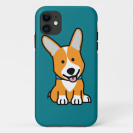 コーギーのコーギーは子犬の小犬の幸せなペンブロークウェールズの後をつけます iPhone 11 ケース