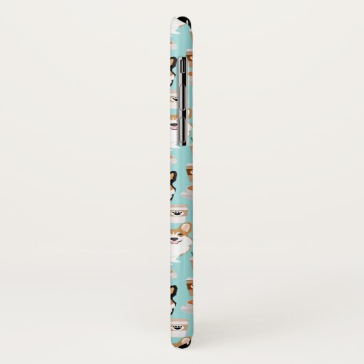 コーギーのコーヒーiPhoneの場合-カーディガンのコーギー Case-Mate iPhoneケース (裏面/左)