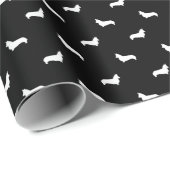 コーギーのシルエットのギフト用包装紙-包装紙 ラッピングペーパー (ロールコーナー)