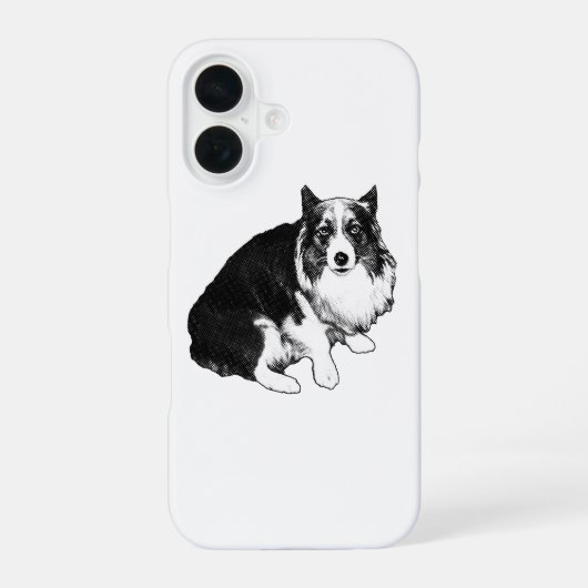 コーギーのストーリー ガード iPhone 16ケース (裏面)