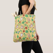 コーギーのトートバッグ かわいい夏の花柄 犬好きへのギフト トートバッグ (クローズアップ)