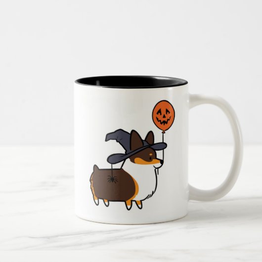 コーギーのハロウィンの三色のマグ| CorgiThings ツートーンマグカップ (右)