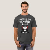コーギーのハロウィン吸血鬼ファングTシャツ Tシャツ (正面フル)