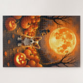 コーギーのハーベストムーン・ハロウィンアート ジグソーパズル (横)