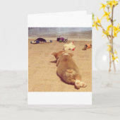 コーギーのバースデー・カード カード (黄色い花)