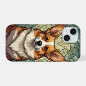 🐶 コーギーのフレンドリーな肖像✨ かわいい犬好き 🐶 iPhone 15ケース (裏面横)
