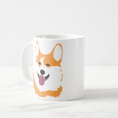 コーギーのペット コーヒーマグカップ (正面左)