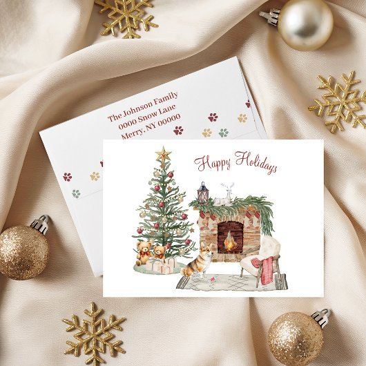 コーギーのホリデーシーズン デザイン - コーギー シーズンカード