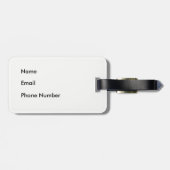 コーギーのモモのSplootの青い荷物のラベル ラゲッジタグ (裏面横)