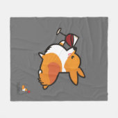 コーギーのワインのフリースブランケット フリースブランケット (正面(横))