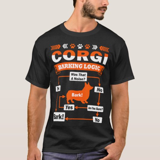 コーギーの吠える論理 Tシャツ (正面)