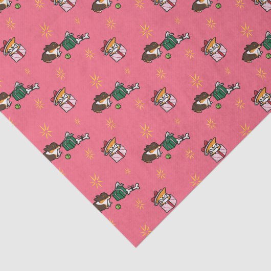 コーギーの子犬のクリスマスのティッシュペーパー|のギフト用包装紙 薄葉紙 (詳細)