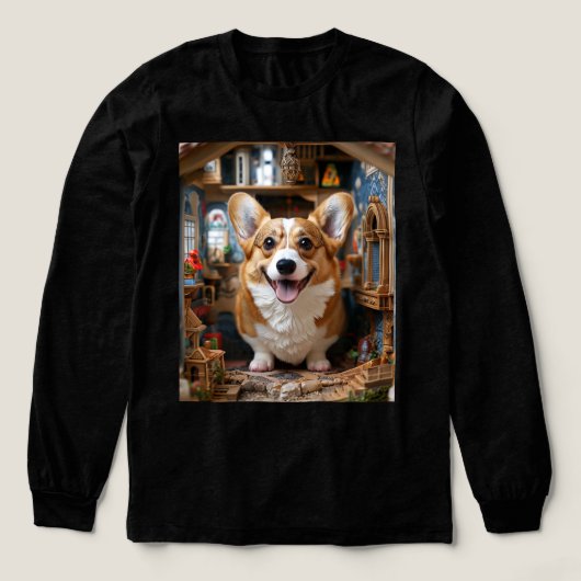 コーギーの家 トライブレンドTシャツ (デザイン正面)