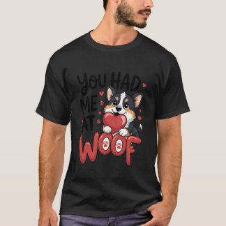 コーギーの愛らしい仔犬のような愛にハマるドッグママ D Tシャツ