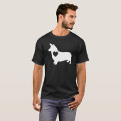 コーギーの愛ハート コーギー 子犬 Tシャツ (正面フル)