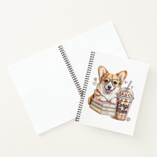 コーギーの本といれたてのコーヒーと犬 ノートブック (内部)