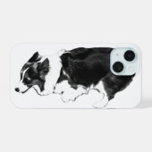 コーギーの歩み、スリムで可愛い iPhone 15ケース (裏面横)