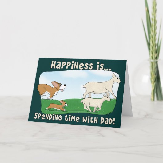 コーギーの父の日カード カード (正面)