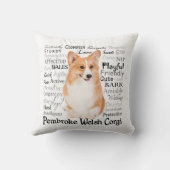 コーギーの特性の枕 クッション (裏面)