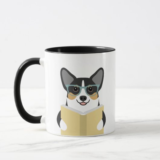 コーギーの犬マグカップ マグカップ (左)