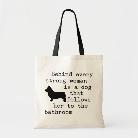 コーギーの犬ユーモアの引用 トートバッグ (正面)