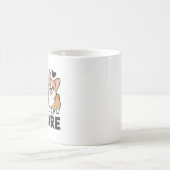 コーギーの短い足は気にしない おもしろい引用 コーヒーマグカップ (中央)