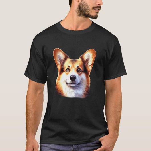 コーギーの肖像画 Tシャツ (正面)