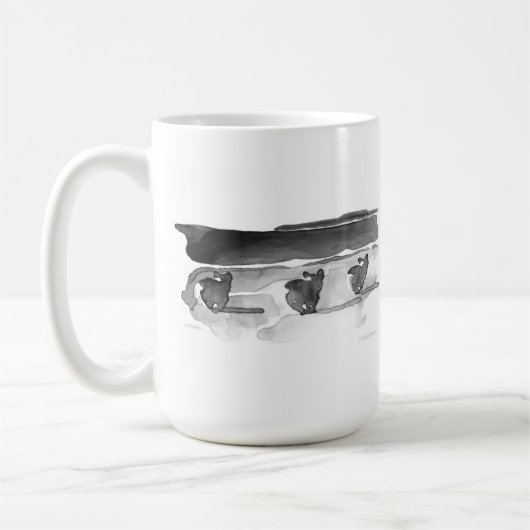 コーギーの至福#4のマグ コーヒーマグカップ (左)