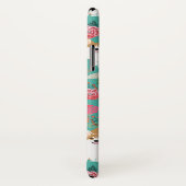 コーギーの花模様のiPhoneの場合-ターコイズ Case-Mate iPhoneケース (裏面/右)