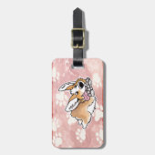 コーギーの荷物のラベル ラゲッジタグ (正面縦)