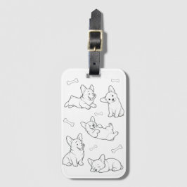 コーギーの荷物タグ かわいい犬のトラベルタグ ラゲッジタグ