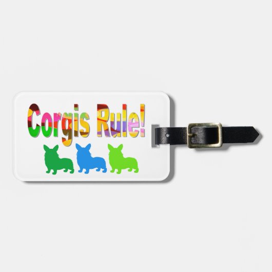 コーギーの規則 ラゲッジタグ (正面横)
