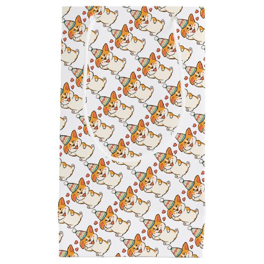 コーギーの誕生会 スモールペーパーバッグ (正面)