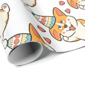 コーギーの誕生会 ラッピングペーパー (ロールコーナー)