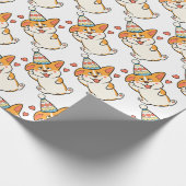 コーギーの誕生会 ラッピングペーパー (角)