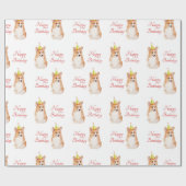 コーギーの誕生日の包装紙 ラッピングペーパー (フラット)