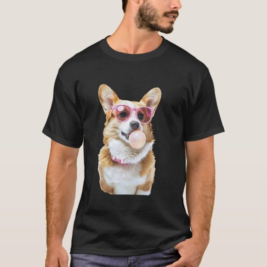 コーギーの風船ガム Tシャツ (正面)