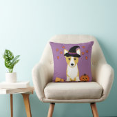 コーギーの魔法使いのハロウィンの装飾用クッション クッション (椅子)