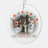 コーギーはちょうど1匹のオーナメントを有することができません セラミックオーナメント (左)