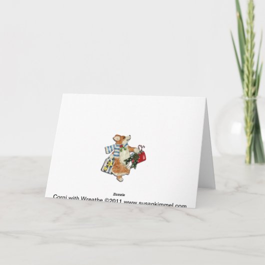 コーギーはとのクリスマスカードを包みます シーズンカード (裏面)