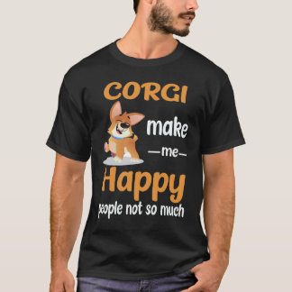 コーギーは私を幸せにしてくれる でも人はそうでもない コーギー Tシャツ