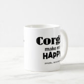 コーギーは私を幸せにする コーヒーマグカップ (正面右)