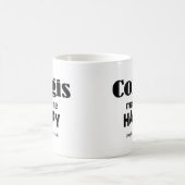 コーギーは私を幸せにする コーヒーマグカップ (中央)