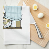 コーギーを目覚め、かぐ時間 キッチンタオル (四つ折り)