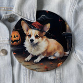 コーギーカボチャ ハロウィーン スケアリー 缶バッジ (インサイチュ)