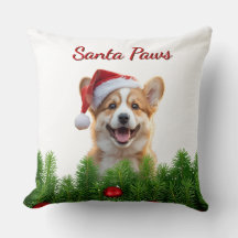コーギークリスマススローピロー – サンタパウズデザイン
